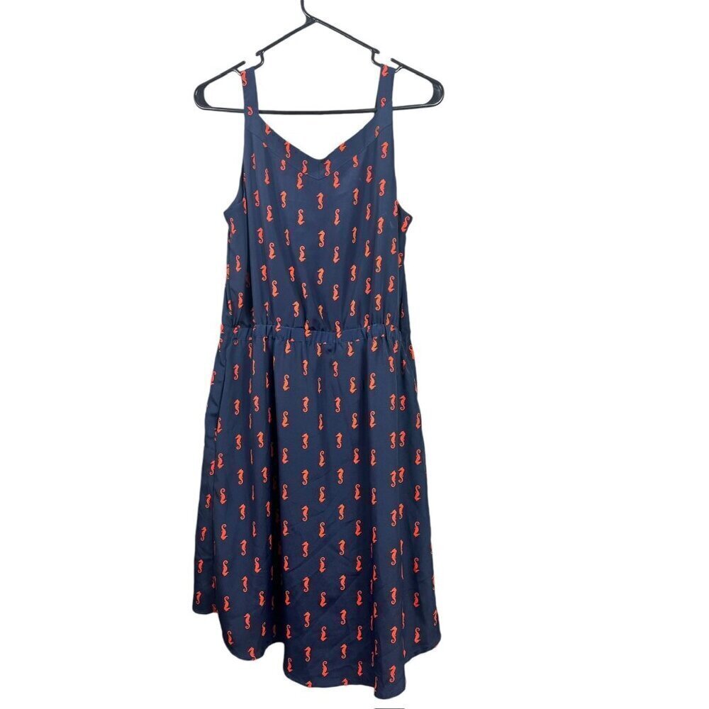 Merona Women's Navy Blue Sea Horse Sleeveless Dress - Picture 3 of 7